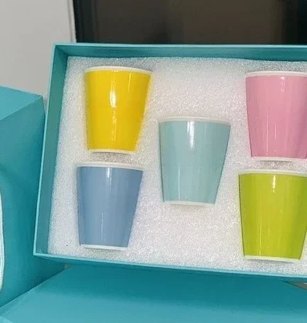 Cup classic blue bone China ceramic mug mug to cup gift box wedding gift
