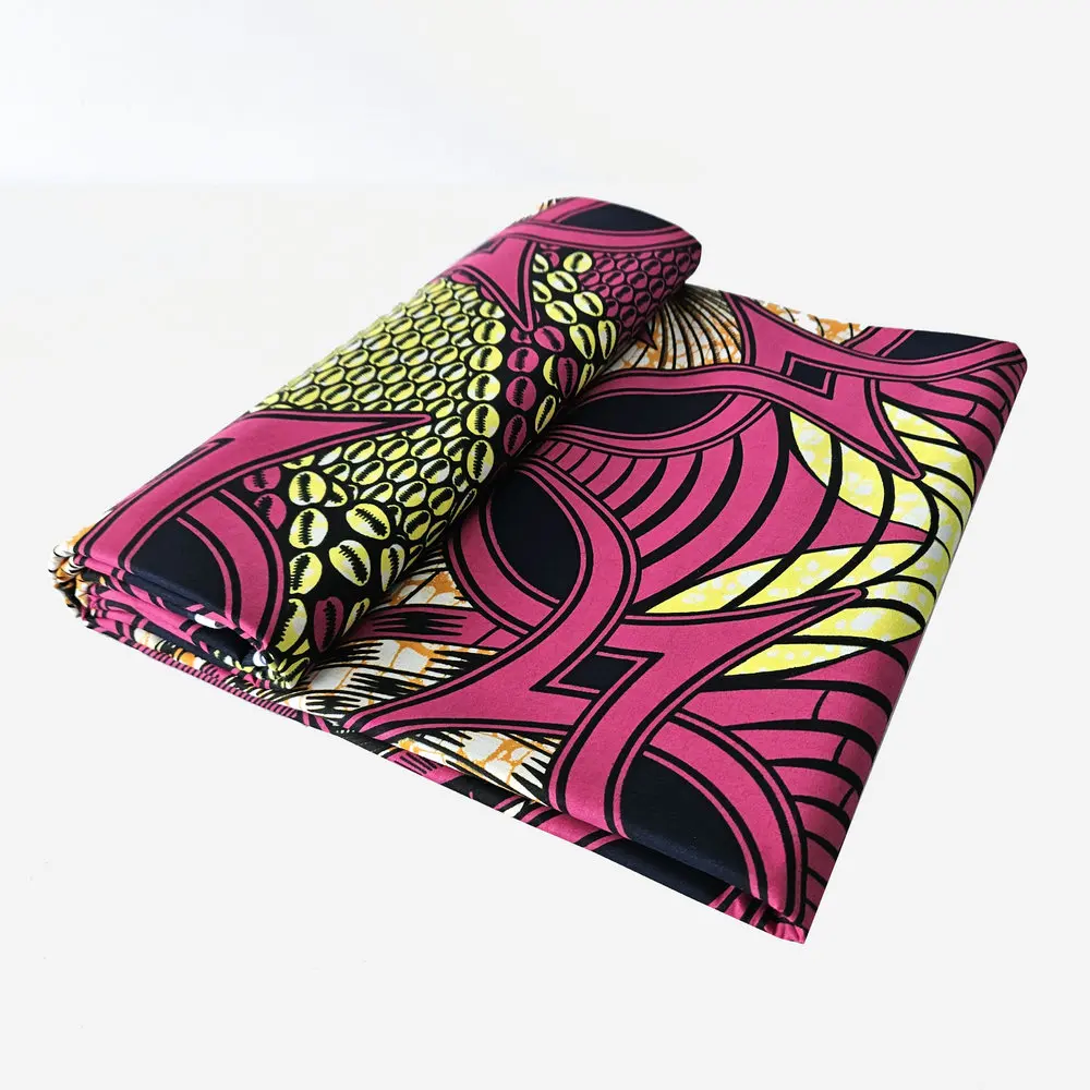 African Wax Fabric Classical Wax Printed Cotton Textile Women Dress