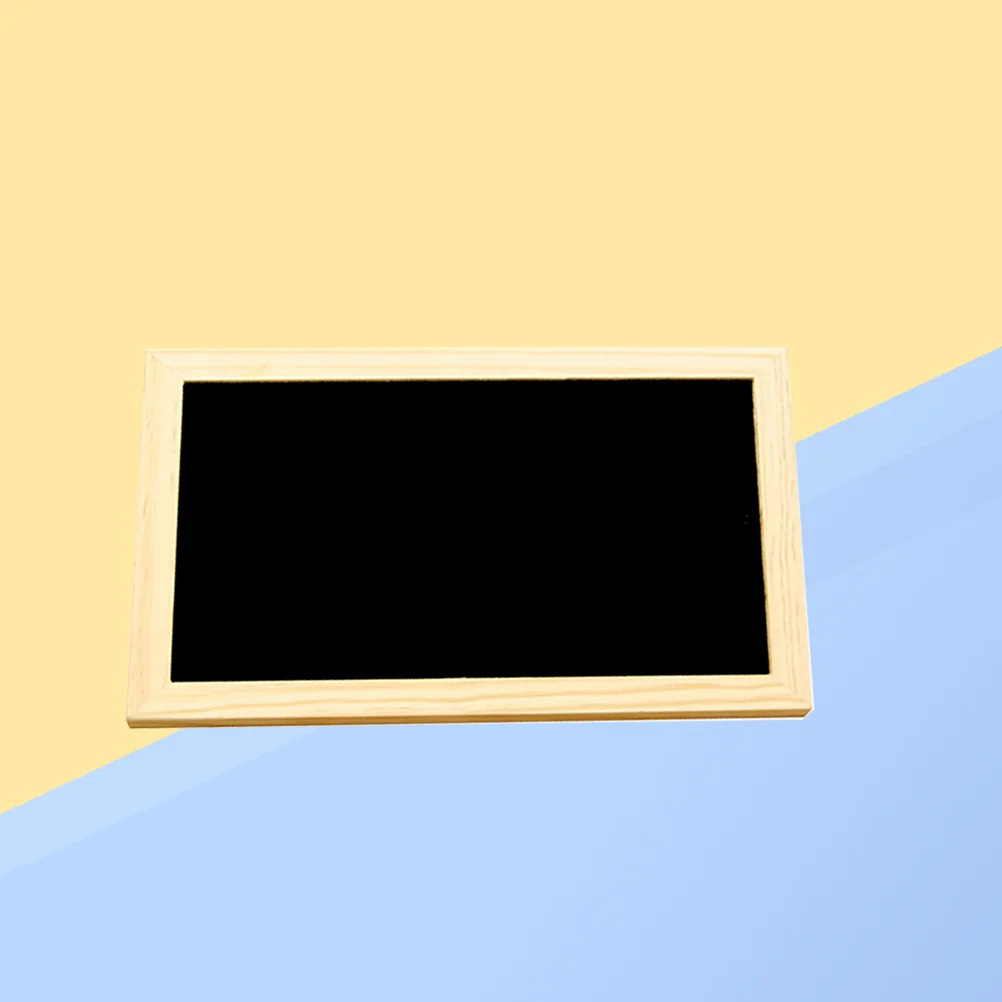 Wooden Chalkboard Single-Sided Erasable Message Board Blackboard Wall Decor 30x20cm