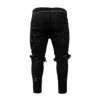 Ripped Hole Jeans for Men Hip Hop Cargo Pant Distressed Light Blue Denim Jeans Skinny Men Clothing Full Length Autumn Trousers 3