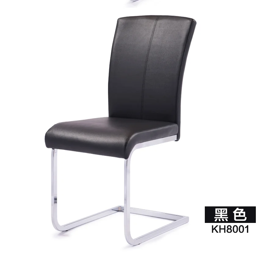 Description Picture 5 of itemChairs Upholstered High-Back Dining Chairs PU Leather Kitchen Chairs with Metal Legs, White
