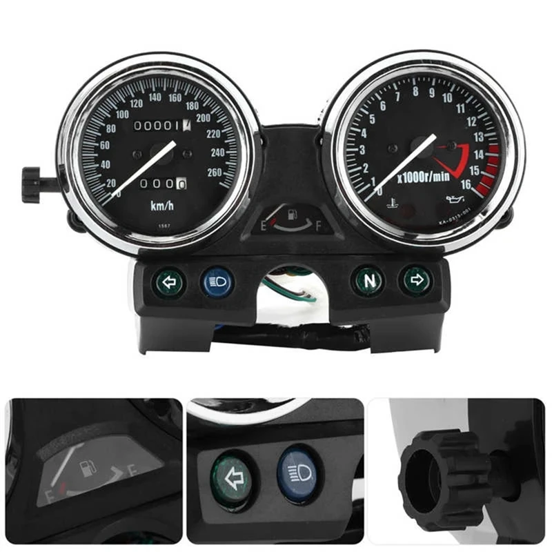 

Accessories Instrument Odometer Tachometer Oil Temperature Alarm Meter For KAWASAKI ZRX400 ZRX750 ZRX1100 1994‑1997 260 Turn