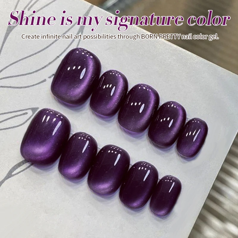 Nail Gel Polish 10ml Purple Water Light Cat Magnetic Gel Polish Soak Off UV LED Varnish for Manicure Design
