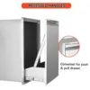 Built-in Outdoor Kitchen Trash Drawer W13.6XH26XD19 Inch Outdoor Kitchen Drawers Stainless Steel Flush Mount Roll Out Trash Draw 5