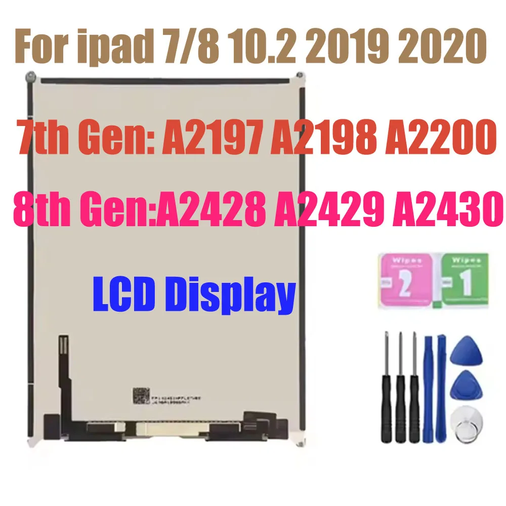 LCD Screen Display Replacement For IPad 7th/8th/9th Gen 10.2" - Compatible With A2197 A2200 A2270 A2428 A2602 A2603
