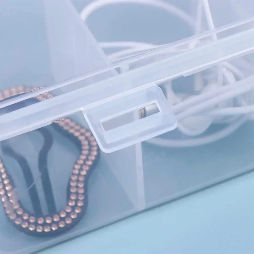 투명한 데이터 케이블 보관 상자 방수 플립 커버 케이블 컨테이너 방진 플라스틱 데스크탑 정리함 충전 라인