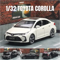 1/32 Toyota Corolla Hybrid Toy Car For Children Diecast Alloy Metal Miniature Model Pull Back Sound & Light Collection Gift Kid 1