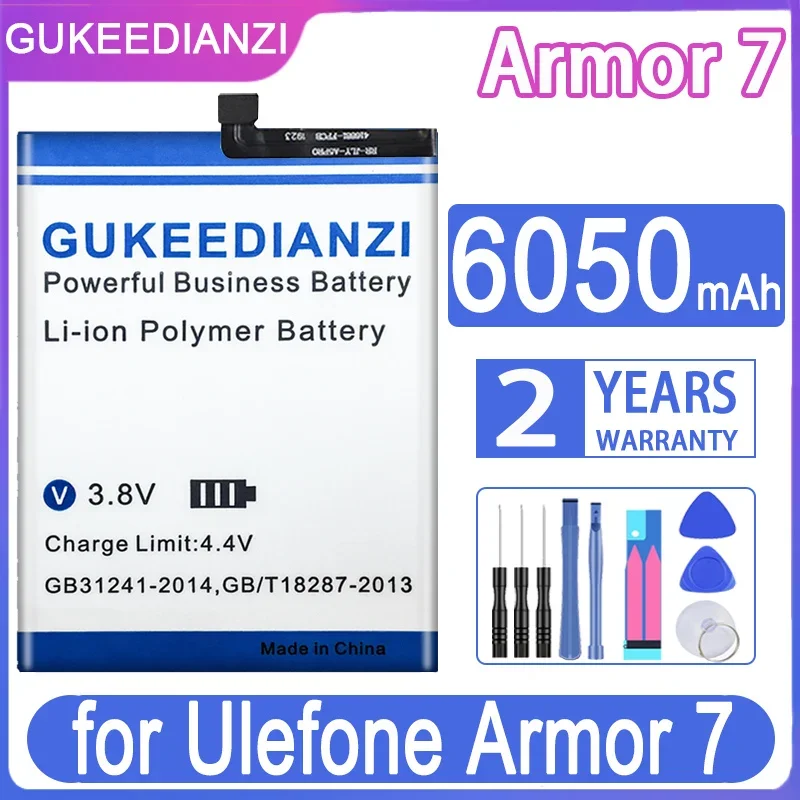 

GUKEEDIANZI Replacement Battery 6050mAh For Ulefone Armor 7 armor7