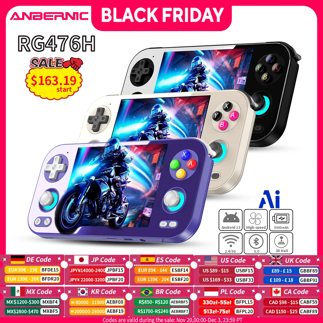 ANBERNIC RG 476H Handheld Game Console 4.7