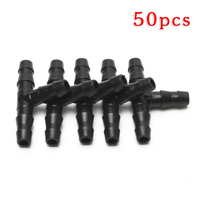 50Db Szögesdörzsi Tee -Csatlakozó 4/7 Mm -Es Tömlő Kerti Öntöző Cső T Ízületi Csepp Szerszám Vízcsatlakozás - Image 4