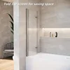 36 * 55 Inch Bathtub Shower Door,Bathroom Door with Bottom Seal,Liftable and Foldable Glass Door,Rectangular Bathtub Screen 3