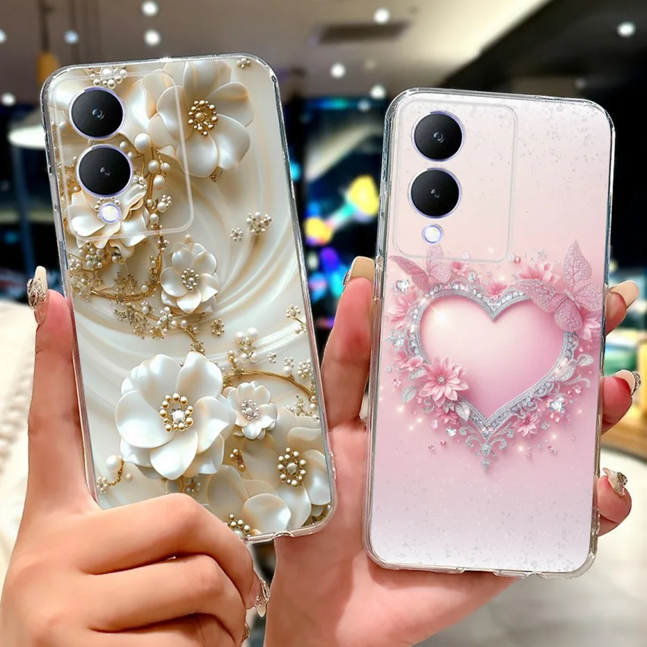 New Design Phone Case For Vivo Y17s 2023 Transparent TPU Slim Back Cover For Vivo Y17S 4G V2310 Soft Silicone Cases 3