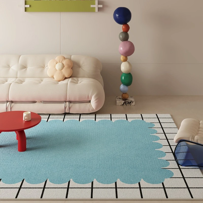 Yellow Living Room Carpet Cream Style Large Area Bedroom Bedside Rug Modern Simple Fashion Decorative Coffee Table Mats Tapis 러그