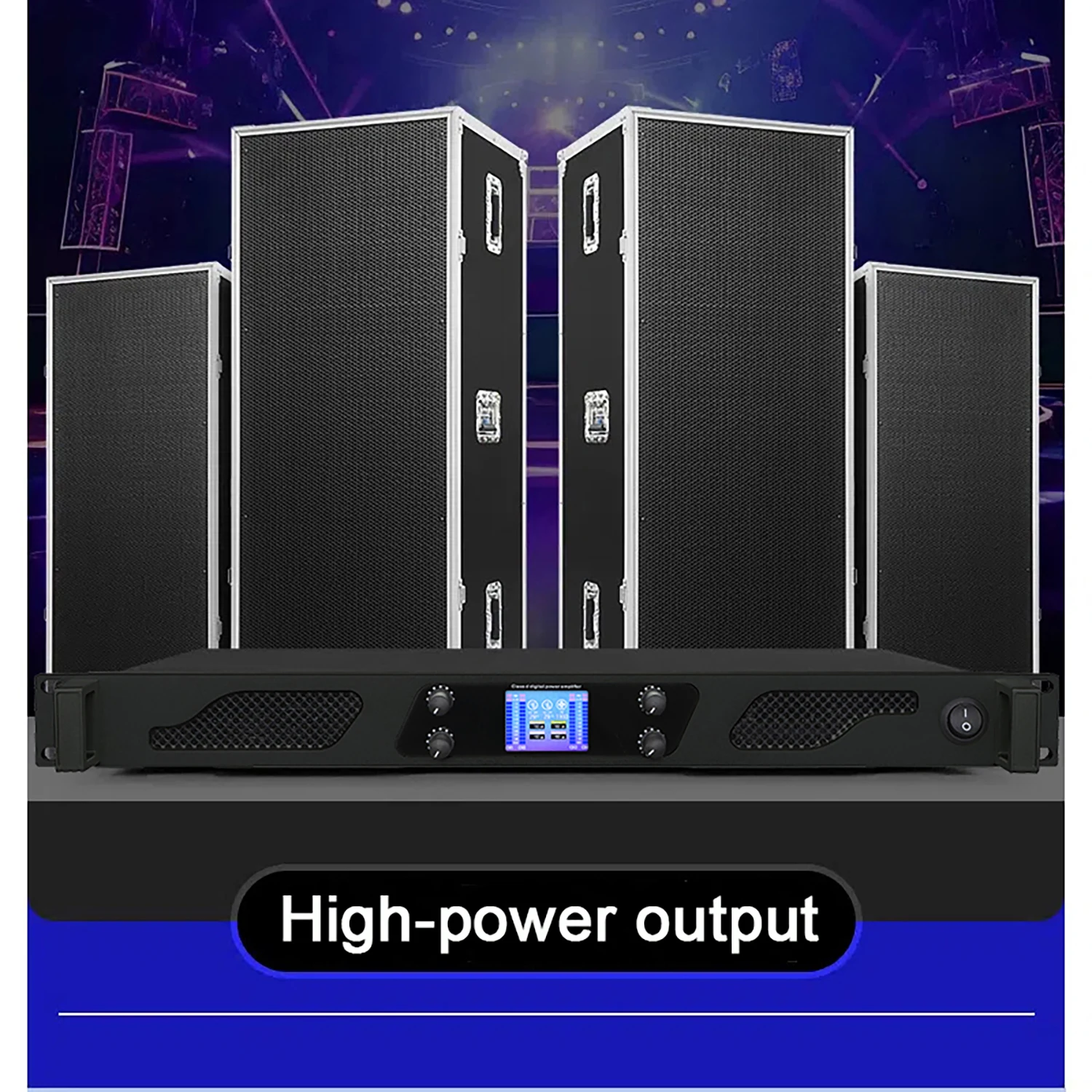 GAP-DC4000 전문가용 디지털 파워 앰프 2채널/4채널 1U 모델 600W*4 고출력, 무대 공연 및 바 DJ용