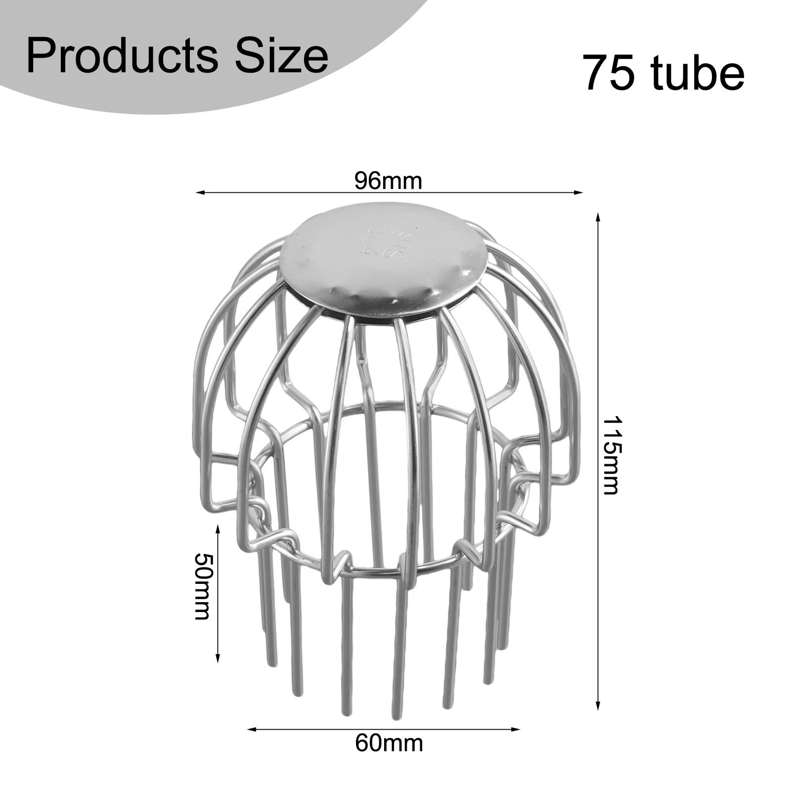 Stainless Steel Down Spout Filter Gutter Guard Debris Dirt Protector Outdoor Drain Cover Gutter Block Stops Blockage Leaves