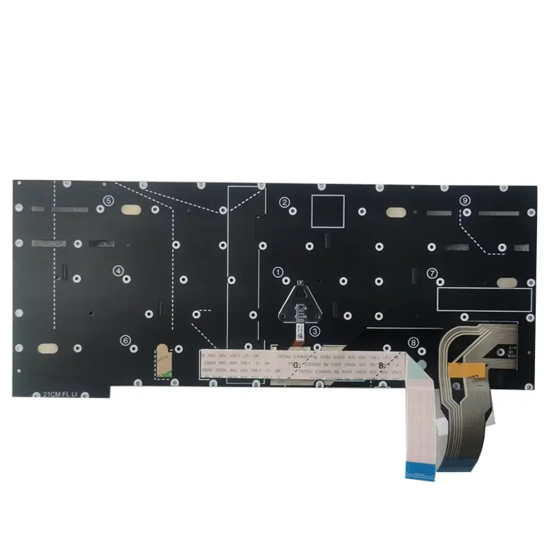 Teclado Retroiluminado dos Eua para Lenovo Thinkpad T14s Gen p1 Gen4 x1 Extreme Gen4 Inglês Preto Novo - Imagem 6