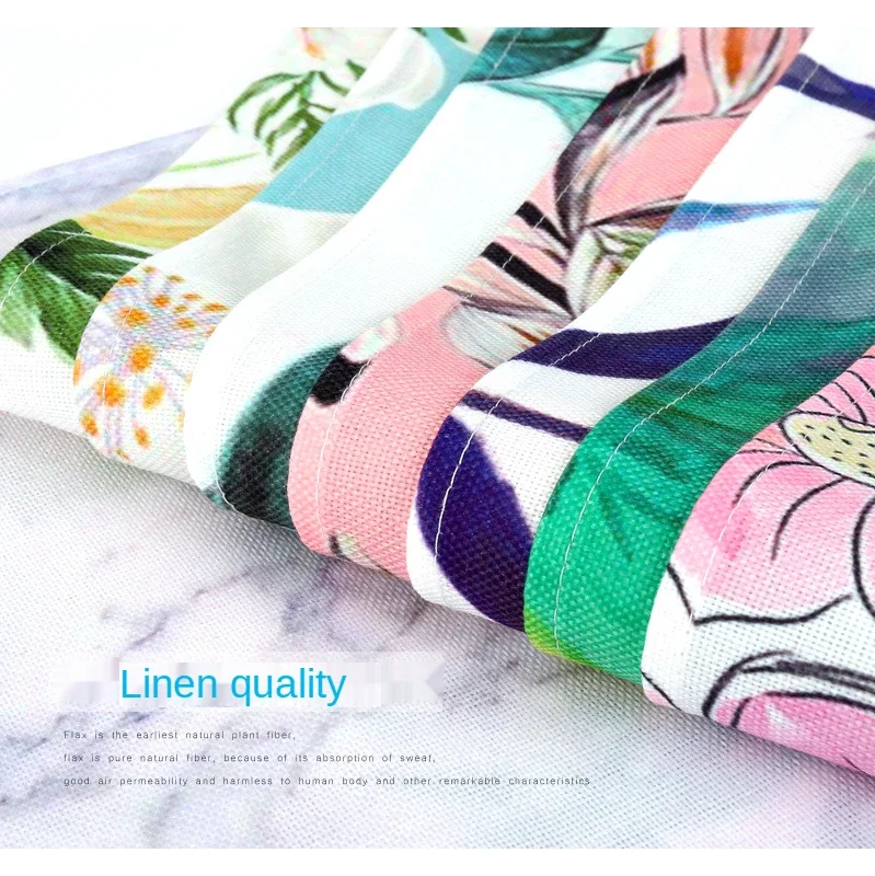 TIANMI Nail Art Hand Rest Cushion Pad Manicure Tools Table Mat Linen Cloth Pad Waterproof Nail Art Equipment Fashion Print Mat