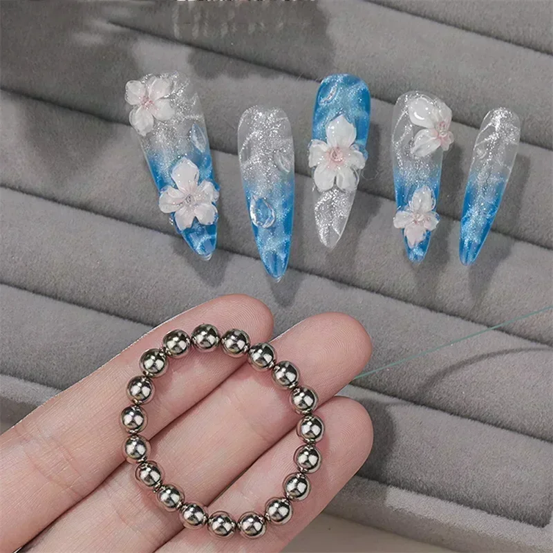 20Pcs/Set 5mm Round Magnet Beads Water Ripple Cat Eyes Magnet for Nail Gel Polish Multi-function Magnetic Balls Nail Art Tools