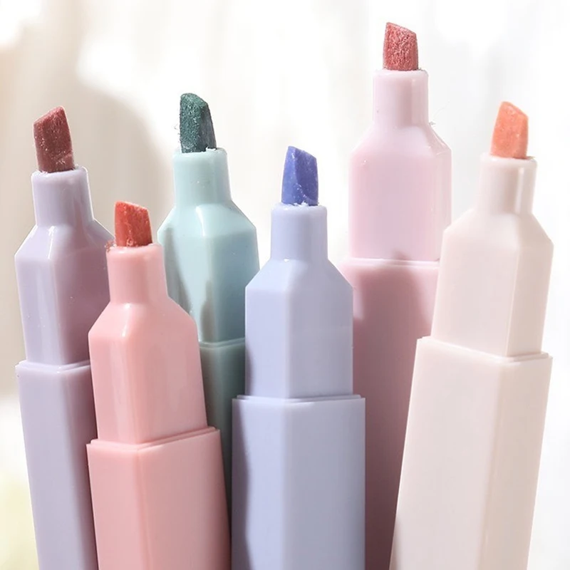Pastel Color Highlighter Set - Kawaii School & Office Stationery Supplies