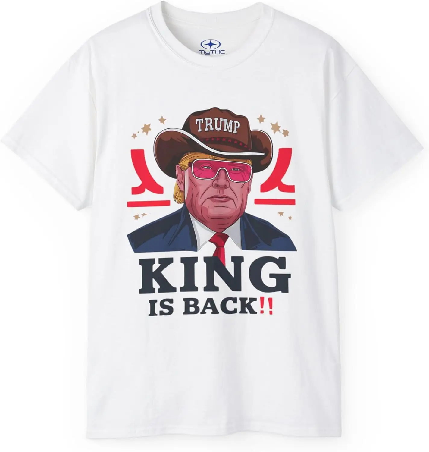 

King Is Back Unisex Short Sleeves, Political Funny Trump T-Shirts 2024 Multi
