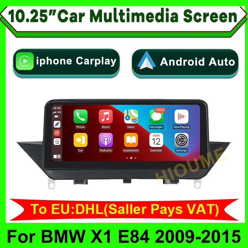 

10.25 Inch Head Unit Car Multimedia Wireless Apple CarPlay Android Auto For BMW X1 E84 2009-2015 IDrive CIC system