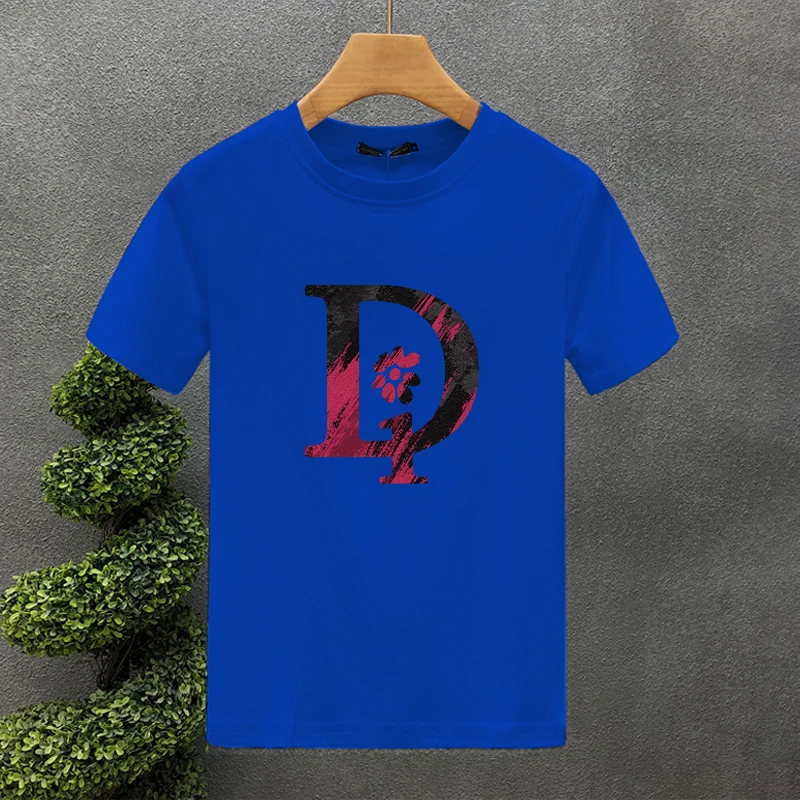 Neues Design, hochwertiges Marken-T-Shirt mit Buchstabendruck, Haruku, 100 % Baumwolle, für Herren, O-Ausschnitt, kurzärmelige Top-T-Shirts_voghion.com