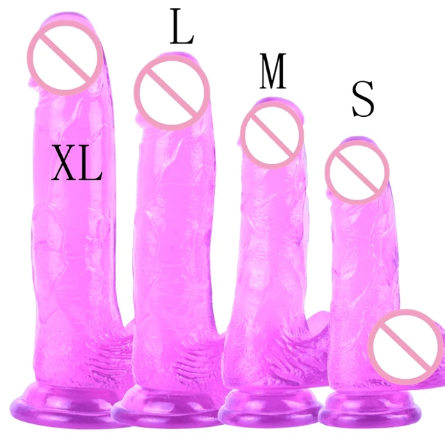 S/M/L/XL/XXL ventosa trasparente realistico Dildo pene cazzo cazzo prodotti  del sesso femminile giocattoli Sexy per donna adulti 18 Sexshop - AliExpress