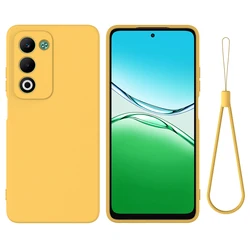 Silicone Lanyard Case - Ultra - thin Soft Anti - fall Shockproof Cover for OPPO A5i Pro 4G (YELLOW)