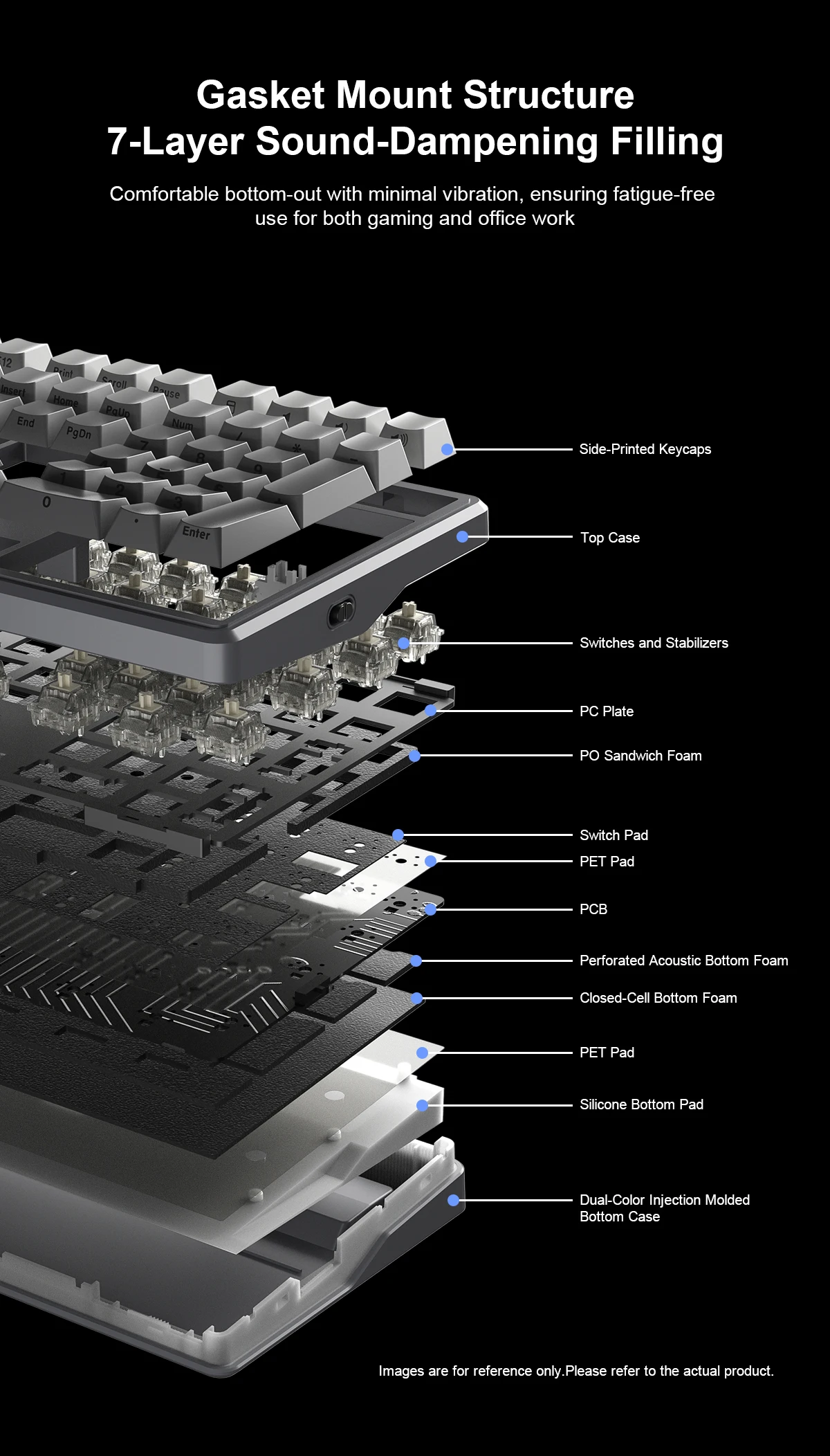 AULA F108 Pro V2 무선 키보드 트리 모델 매크로 게이밍 키보드 가스켓 핫스왑 풀 사이즈 키보드 TFT 스마트 디스플레이 탑재