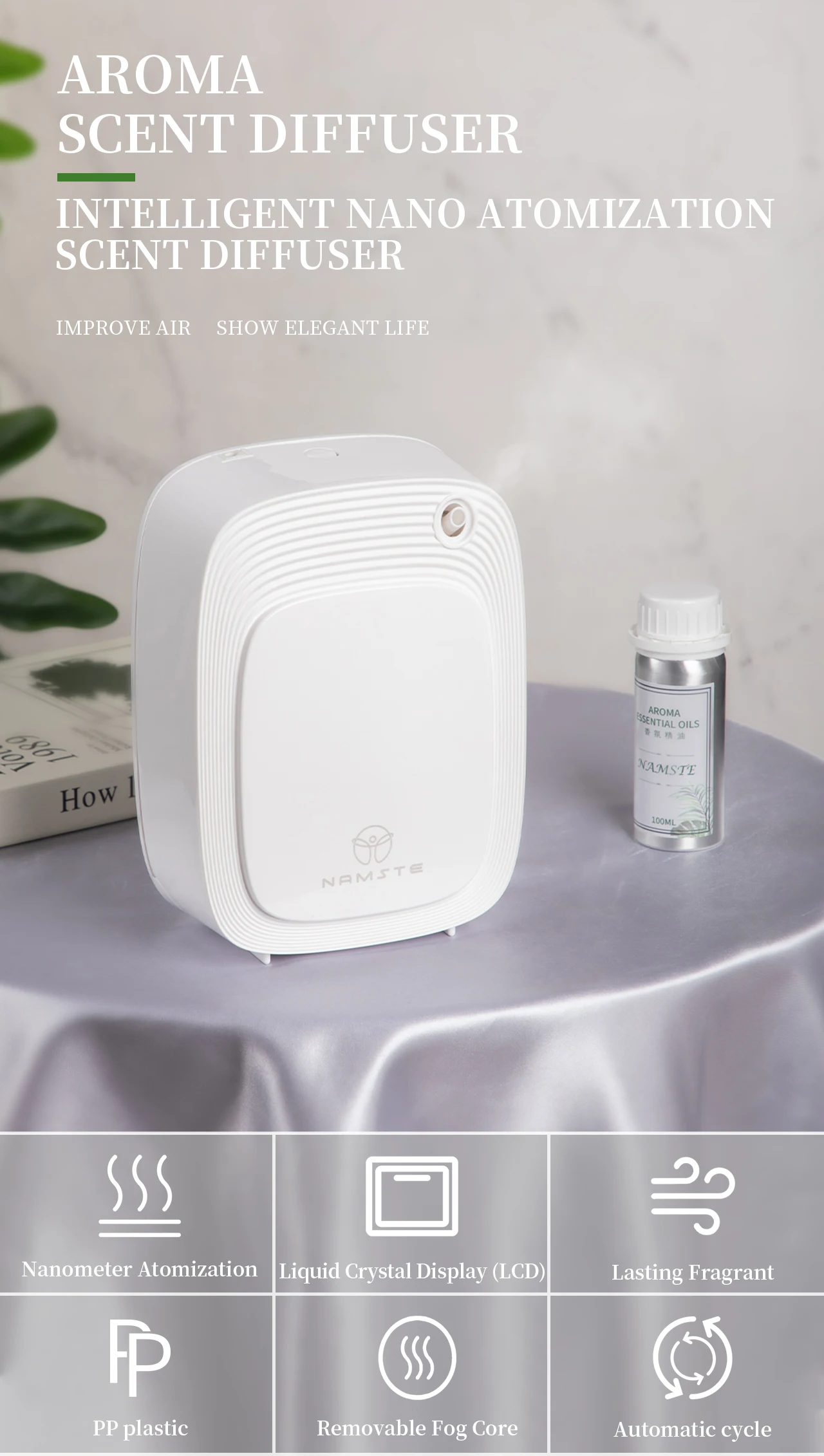 De Aroma Montado Na Parede, Difusor Automático De Óleo Essencial para Hotel