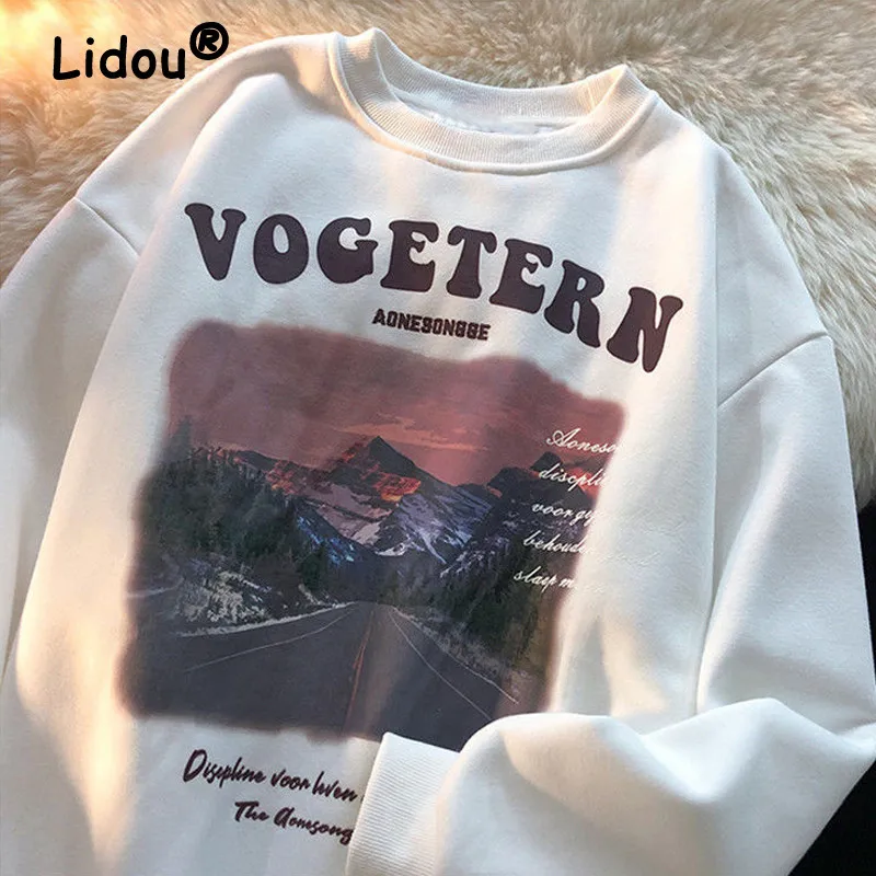 

Свитшот мужской оверсайз в стиле Харадзюку, модный Повседневный пуловер с длинным рукавом и надписью, топ с принтом в стиле хип-хоп, осень