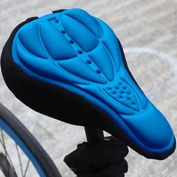 Enhanced 3D Soft Foam Bike Seat Cover for Comfortable Cycling (Blue)