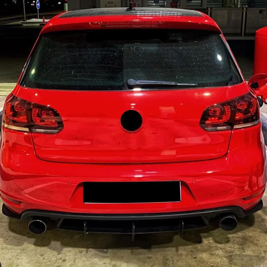 자동차 후면 범퍼 하부 디퓨저 립 바디 키트, VW 골프 6 MK6 GTI 2009-2012, 자동차 외부 수정 액세서리