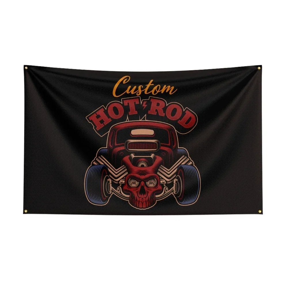 

3X5 FT Hot Rod Custom Car Flag Polyester Printed Car Banner For Decor B