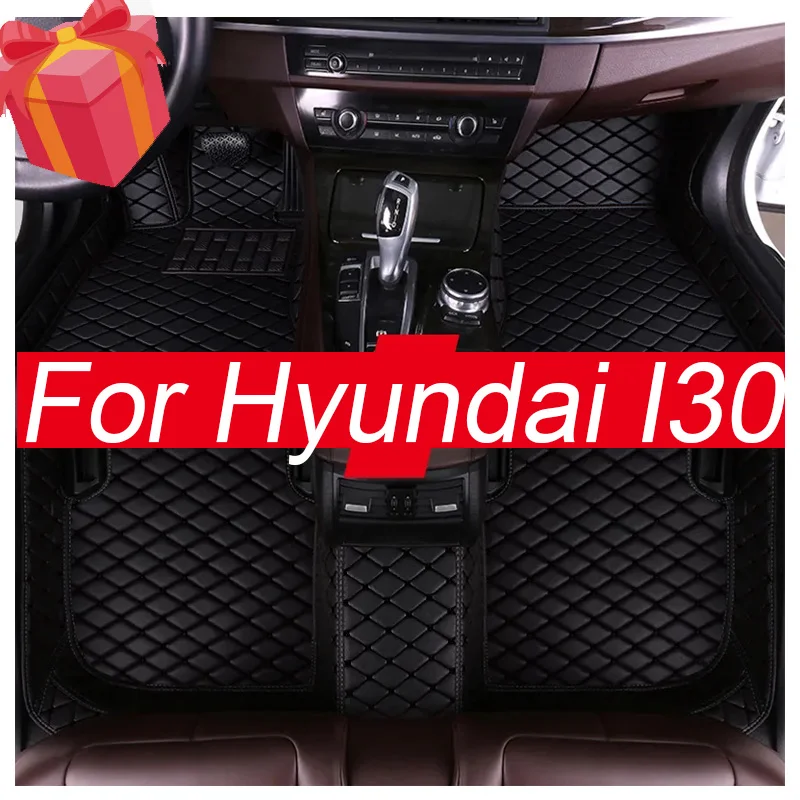 

Car Floor Mats For Hyundai I30 Elantra GT PD 2018~2020 Durable Pad Carpets Luxury Leather Mat Rug Car Accessories Interior Parts