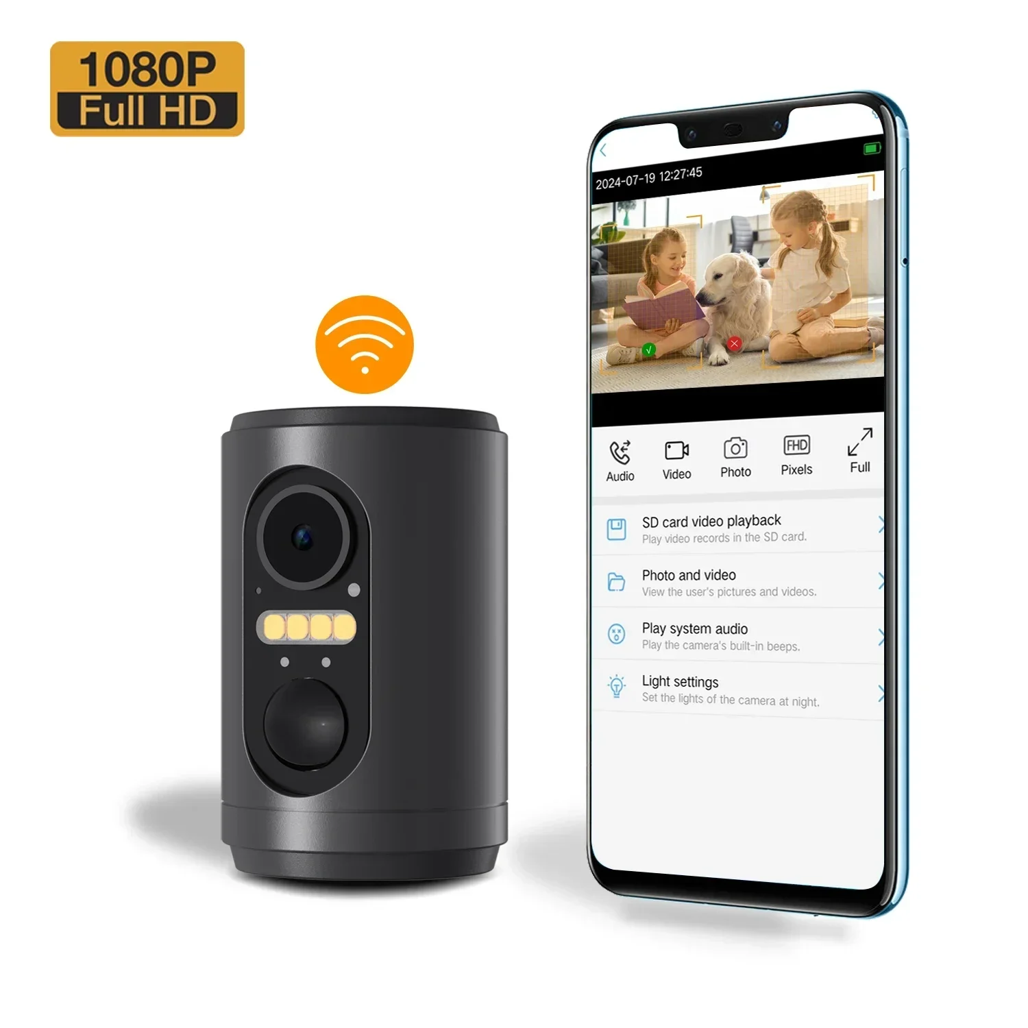 Mini Battery Camera 2MP with Wifi Wireless Long Standby Indoor PIR Sensor Motion Detection Video IP Security CCTV HD Home Camera 2