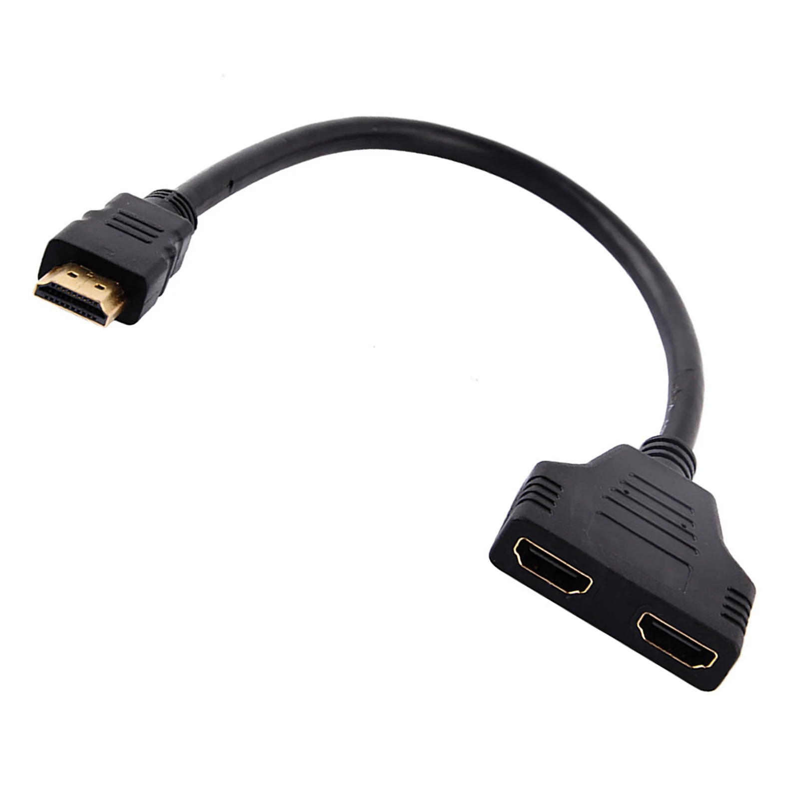 Dual HDMI Female to HDMI Male Splitter Adapter Cable