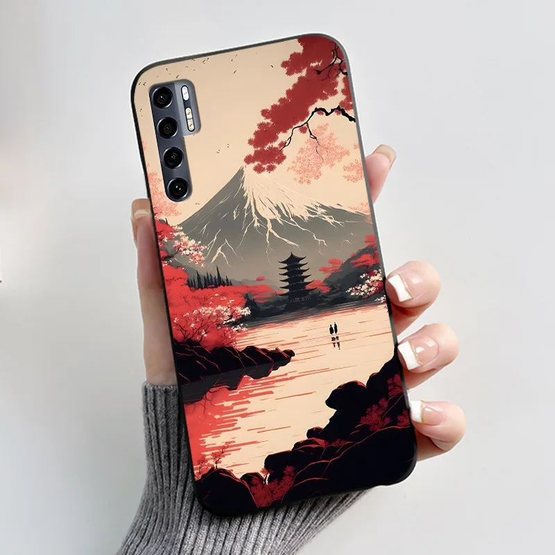 Stylish Shockproof Protective Phone Case with Fashionable Flower Pattern - Soft Black Cover