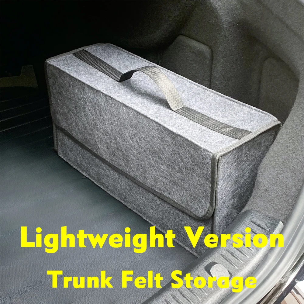 Car Boot Storage Organizer Felt Anti Slip Compartment Tool Car Trunk Organizer Soft Felt Box Accessories