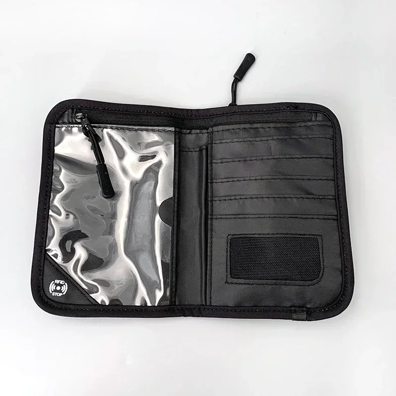 Porta passaporto impermeabile Portafoglio da viaggio Borsa portaoggetti multifunzionale per piccola carta di credito Borsa portaoggetti portatile per documenti - immagine 3