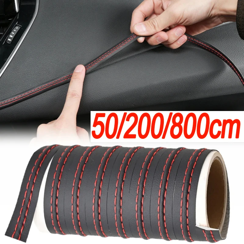 

Self-adhesive Moulding Trim Car Interior Styling Dashboard PU Leather Decoration Line DIY Braid Strip Car Decoration