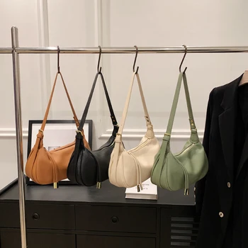 LEFTSIDE Schulter Seite Taschen für Frauen Leder Weibliche Neue 2023 Frühling Trend Mode Sattel Tasche Grün Handtaschen und Geldbörsen — изображение 5