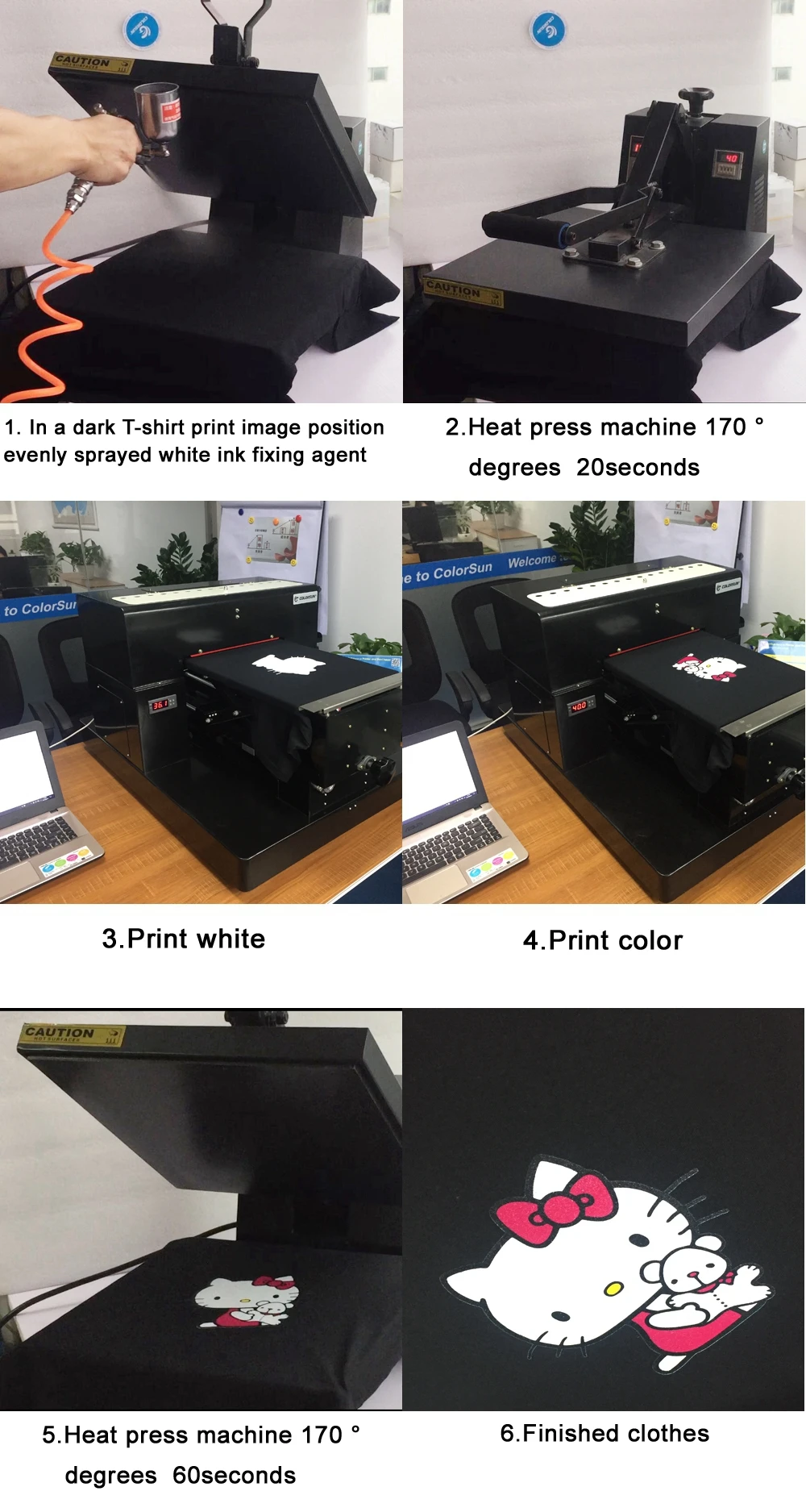 T-shirt Priner A4 DTG Printer Clothes Flatbed Multifunction Printing  Machine & Handheld Inkjet Printer Portable Label Printer