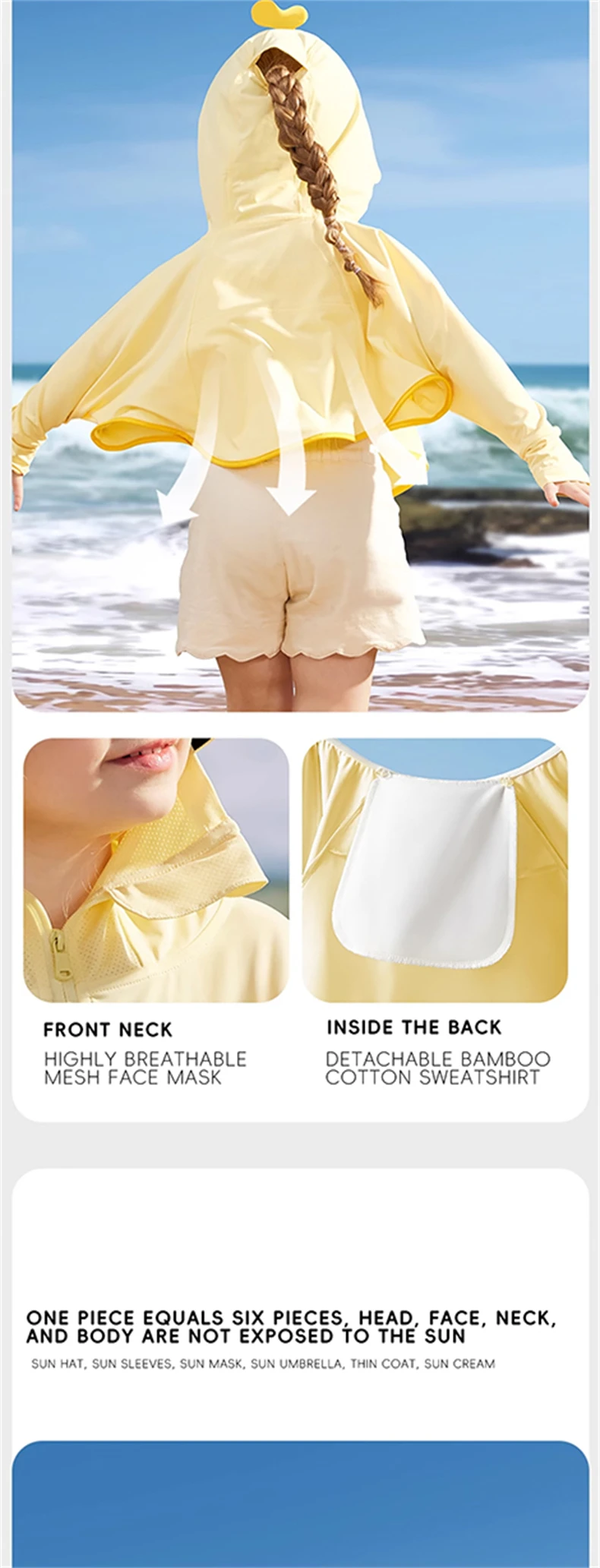 AIBEDILA Sommer Kinder Jacken UV Blockieren Haut Mäntel UPF200 + Sonnenschutz Outdoor Kleidung Sonnenschutz Dünne Kinder Windjacken – Detail 7