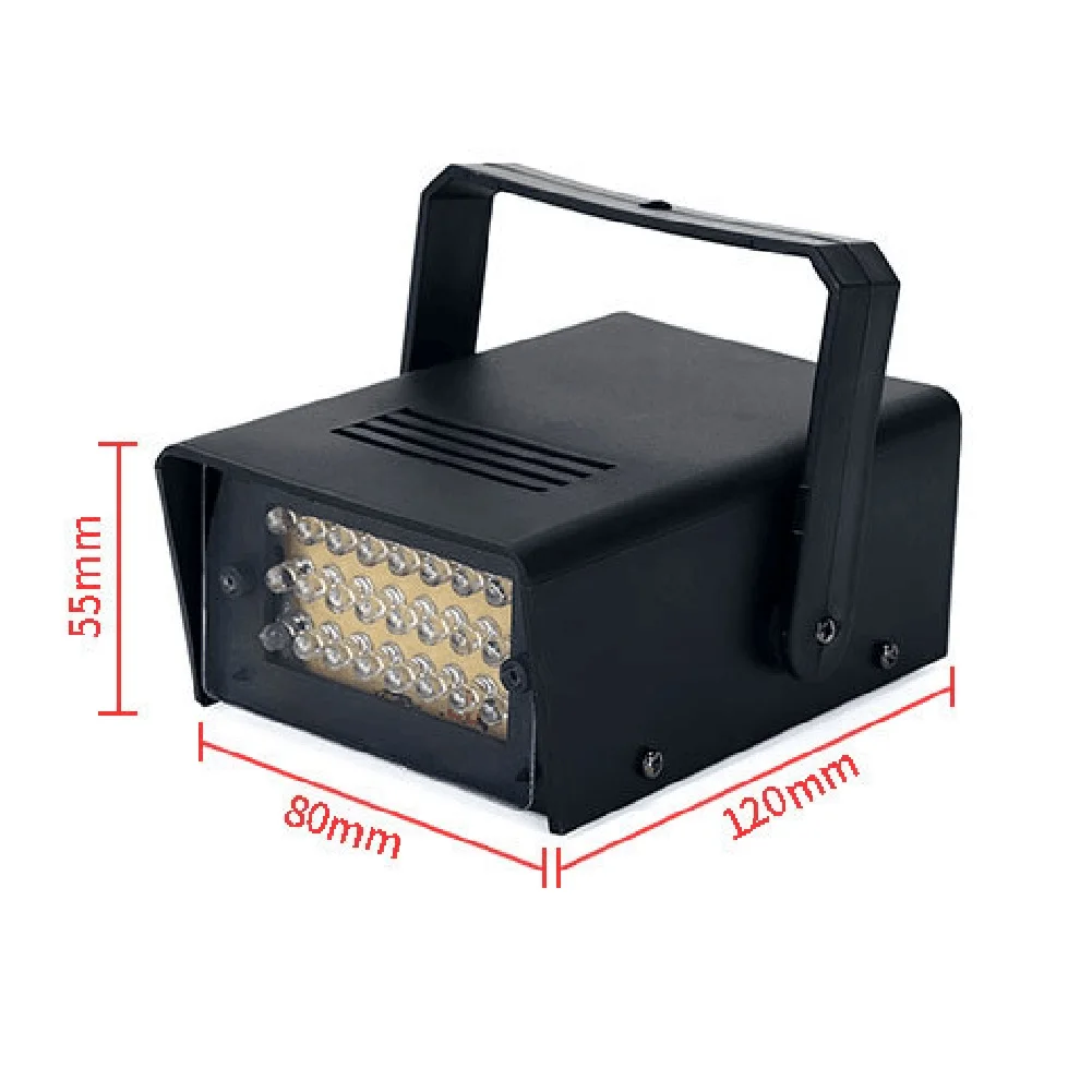 24 LED Stage Lights Remote Control Strobe Flash LED White Stage Lighting Effect Adjustable Speed KTV DJ Disco Party Strobe Light