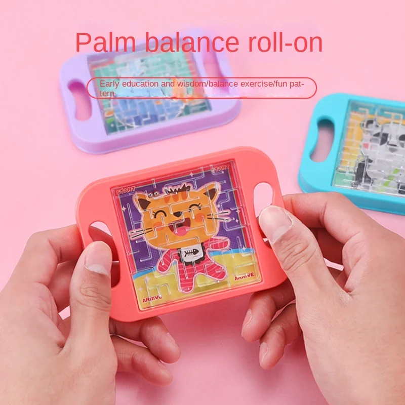 3pcs Mini Balance Maze Small Palm Ball Maze Balance Roller Children Educational Toys Kindergarten Gift Gift Birthday Party board game board game toy brain learning toys