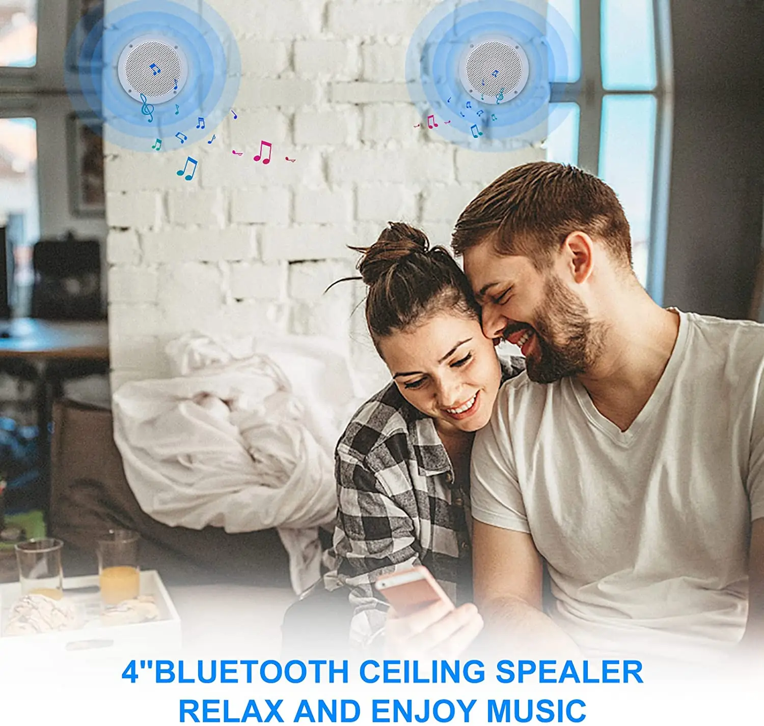 Alto-falante Bluetooth Impermeável e à Prova de Poeira Alto-falante Familiar de Som Surround Áudio Interno Embutido Montado na Parede 80w 4 - Image 6