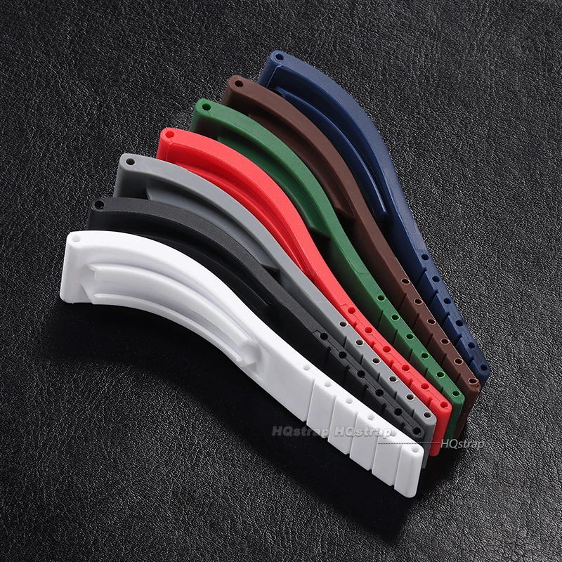 Premium Black & Blue Waterproof Silicone Rubber Watch Strap - 20mm