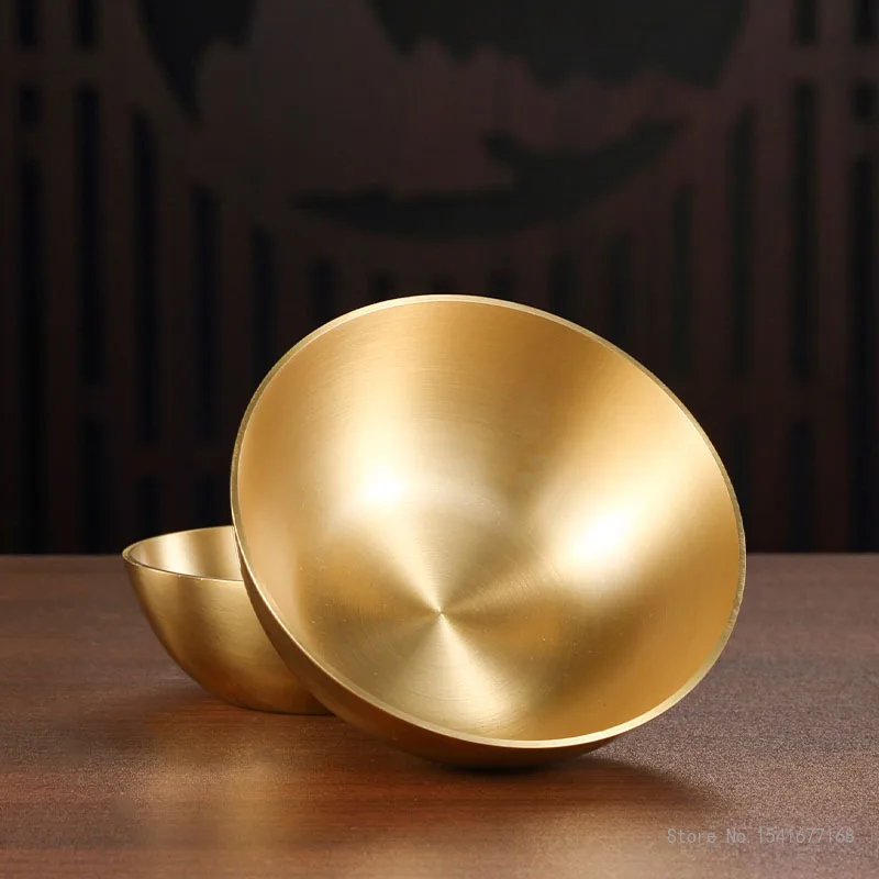 Copper Bowl for Household Buddhist Temple Supplies Creative Buddha Front Brass Holy Water Supply Cup Casting Oil Bowl Chinese 3