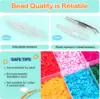 10000 Pcs Fuse Beads Craft Set, Creative DIY Kit with Storage Box, Pegboards, Ironing Paper Chain Accessories Colorful Crafts 4